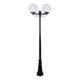 Siena Twin 30cm Spheres Tall Post - Black Finish / E27 Siena Twin 30cm Spheres Tall Post - Black Finish / E27